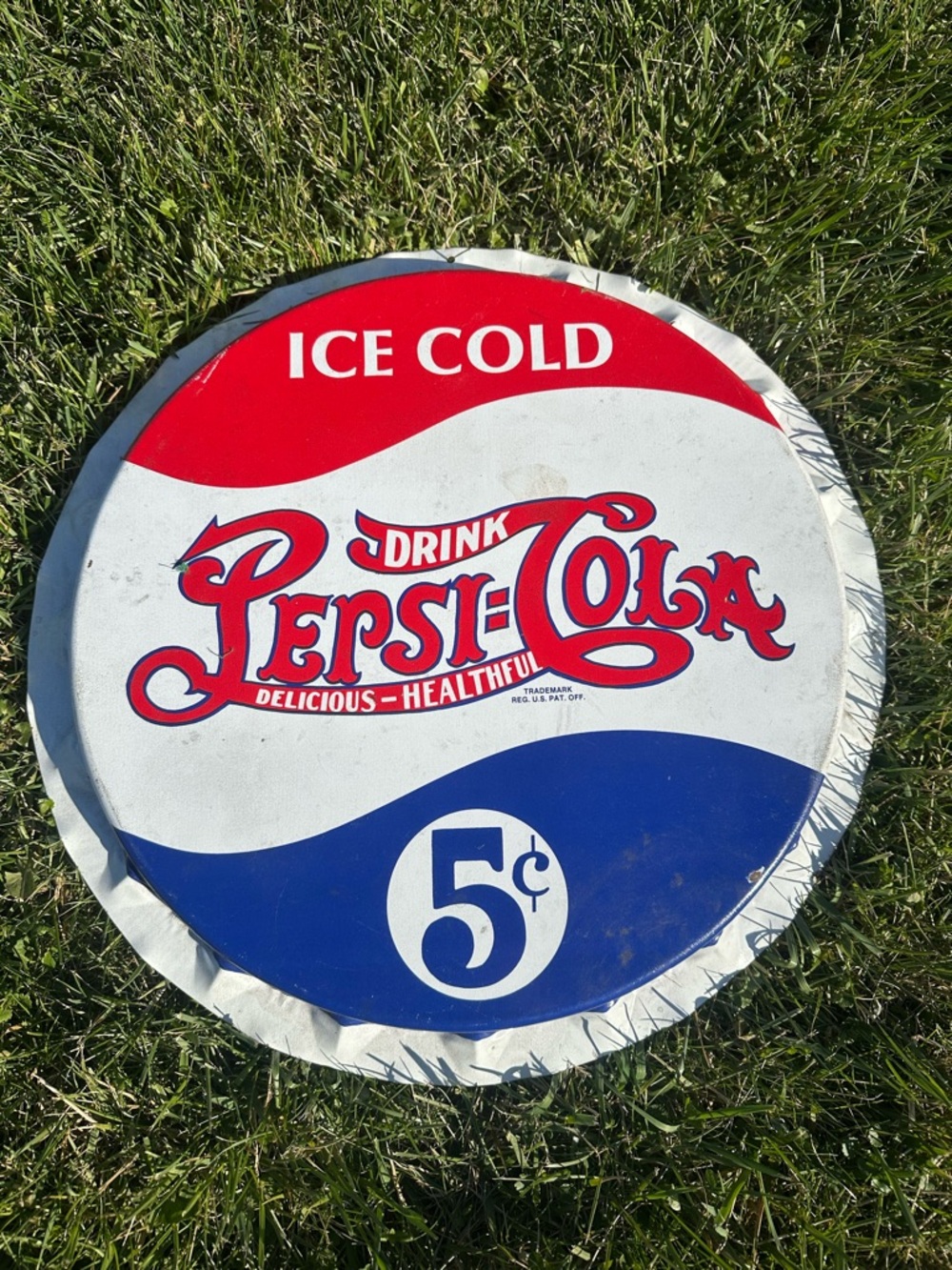 Pepsi Red, White & Blue Vintage-Style Wall Sign